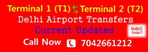 Distance between t1 to t2 Delhi Airport